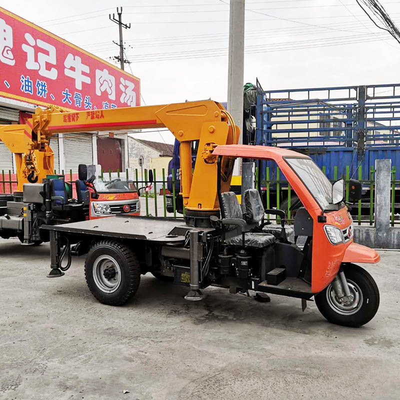 三馬車(chē)改裝隨車(chē)吊 吊樹(shù)移樹(shù)三輪車(chē)隨車(chē)吊 吊路燈桿小型吊車(chē)
