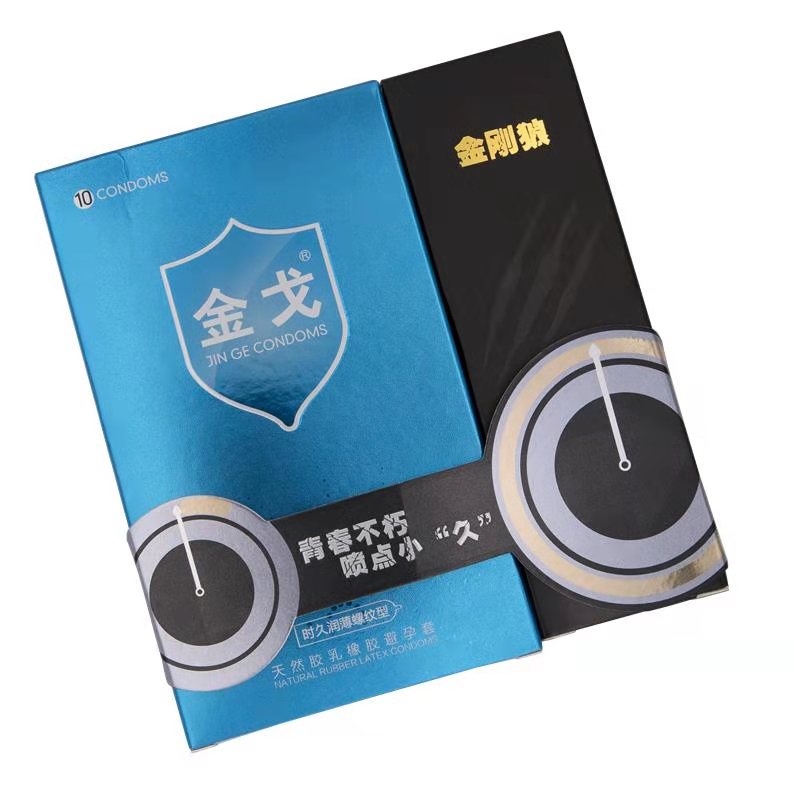 金戈避孕套時(shí)久潤薄螺紋型
